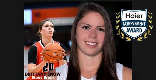 Stony Brook Basketball's Brittany Snow Final 2015-16 Haier Achievement Award Recipient